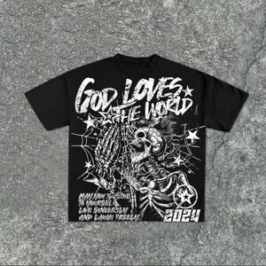 Black/Green Graphic tee